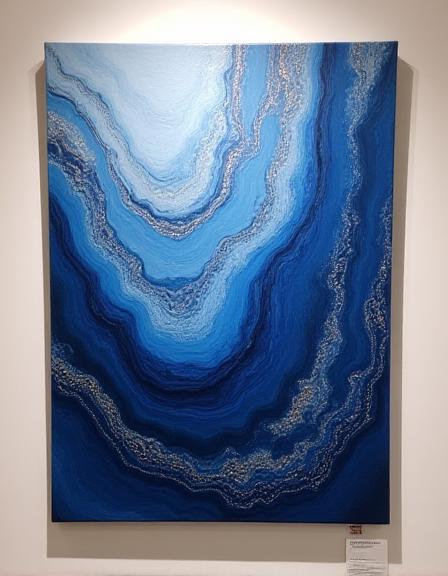 Abstract acrylic painting inspired by jazz